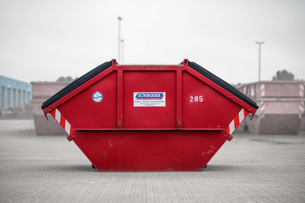 Absetz-Container 10m³ mit Deckel - Fa. Schröder Schrott & Metalle GmbH, Bremerhaven