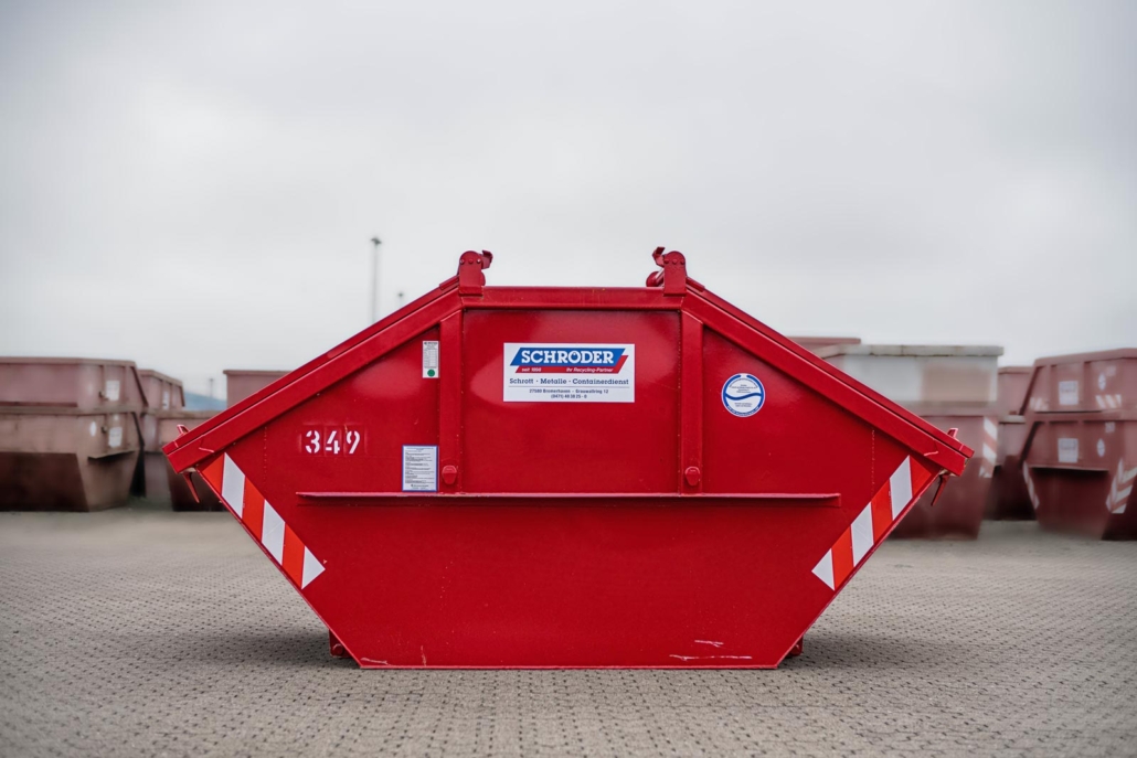 Absetz-Container 7m³ mit Deckel - Fa. Schröder Schrott & Metalle GmbH, Bremerhaven